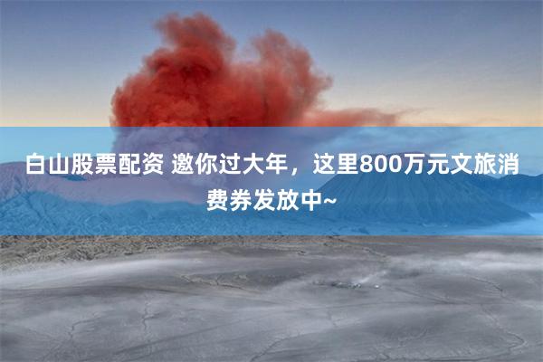 白山股票配资 邀你过大年，这里800万元文旅消费券发放中~